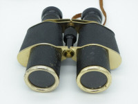 Gold and back antique Goldwyn binoculars with case