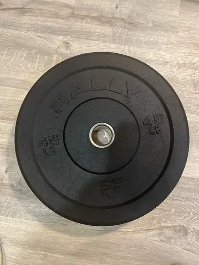Rally bumper plates are made with the exact same material as Rogue uses for there’s. 1:1 identical a...