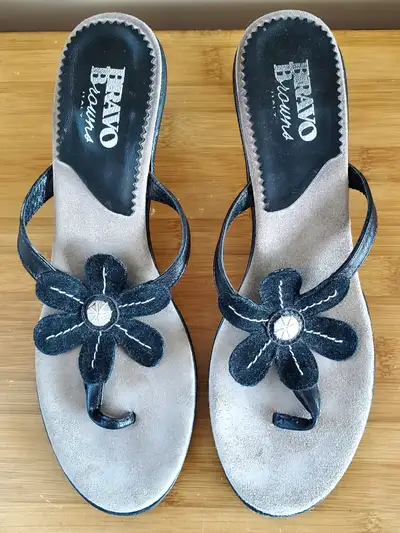 "BRAVO BROWNS ITALY" BLACK LEATHER HEELS, View more