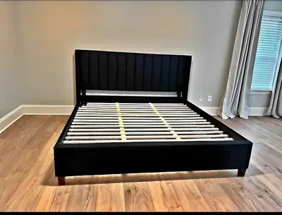 Queen size Bed -Black :White:Grey, View more