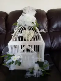 Large  wedding bird cage for  decor, money envelopes and cards ,