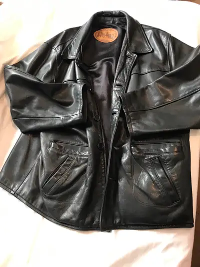 A-Pro-Peaux Black Men’s Leather Jacket, View more