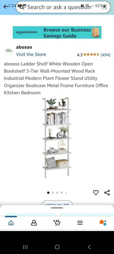 aboxoo Ladder Shelf brand new in box , View more