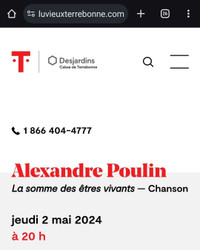 Billet pour Alexandre Poulin
