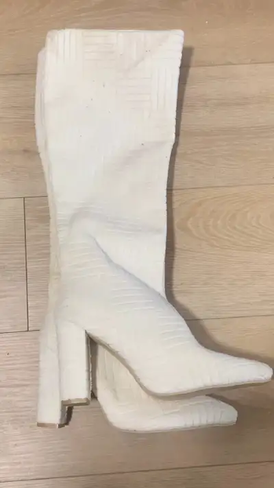 White Knee-High Boots, View more