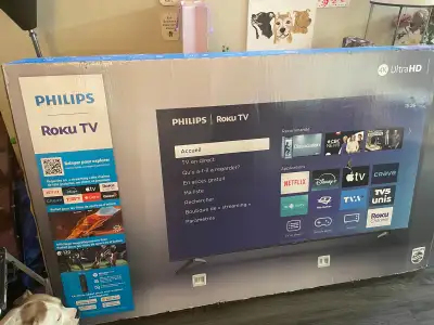 Experience stunning visuals with this Philips 4K Ultra HD Roku TV, which comes bundled with a Kanto...