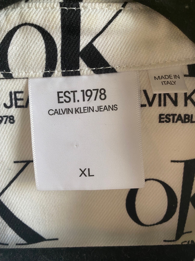 CALVIN KLEIN JEANS EST. 1978  LOGO PRINT DENIM JACKET in Men's in Delta/Surrey/Langley - Image 2