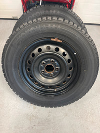Yokohama ice guard winter tires on rims. 215/70R16, 5 bolt rims