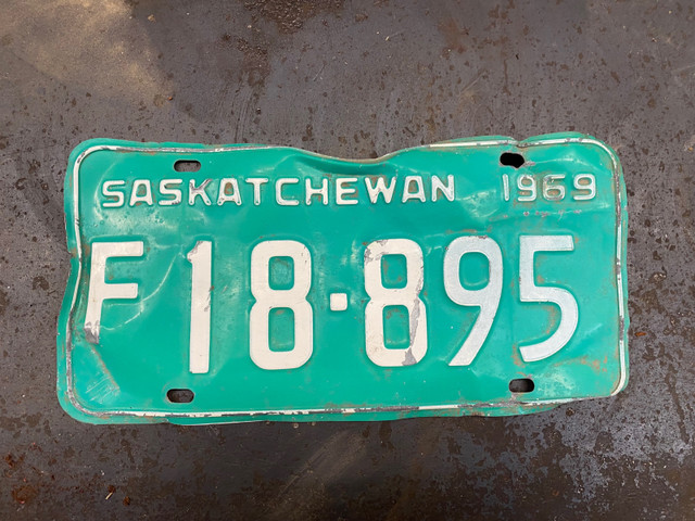 Saskatchewan 1969 license plate  in Arts & Collectibles in Swift Current