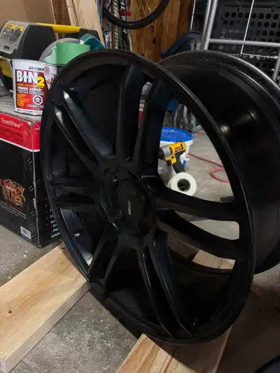 Selling a set of Enkei TSR-6 18" matte black rims, these used rims are a stylish upgrade for your ve...