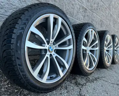 Pirelli Winter Carving Edge *Run Flat* Winter Tires and original 20 inch BMW X5 & X6 "Style 469M" st...