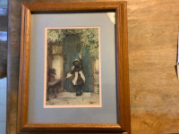 Vtg Signed Print Titled “The Visitor” by Artist Arthur Hopkins