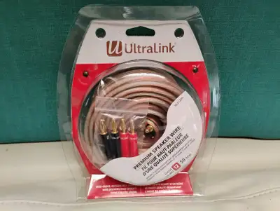 BNIB 50' OFC 12g Speaker Wires+Banana Plugs, View more
