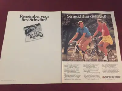 1988 Schwinn Bicycles Double Page Original Ad, View more