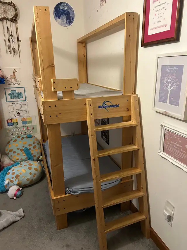 Wood Bunk Beds in Beds & Mattresses in Victoria - Image 3