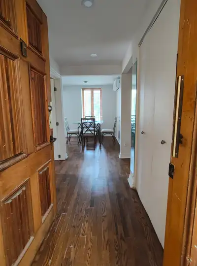 Furnished room with double bed in a very spacious newly renovated 3 bedroom condo in McGill Ghetto a...