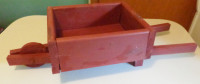 VINTAGE WOODEN HAND MADE PLANTER WEELBARROW