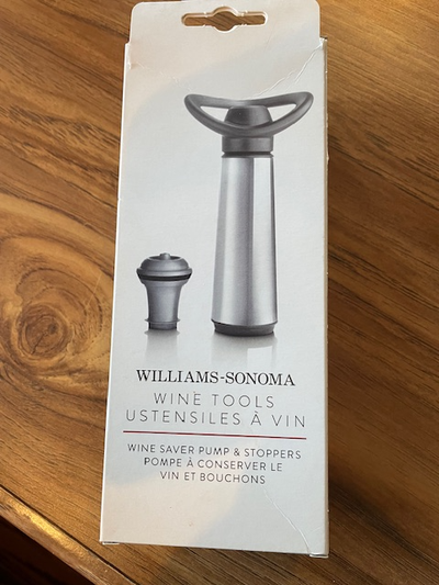 Williams-Sonoma Wine Pump and 2 stoppers - brand new, View more