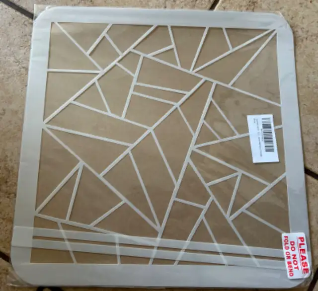 40x40cm Painting Stencil - Geometric Shapes in Home Décor & Accents in Red Deer - Image 2