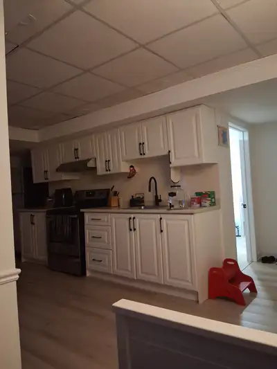 one private basement room bath/kitchen sharing for rent in Brampton. One month rent and one month de...