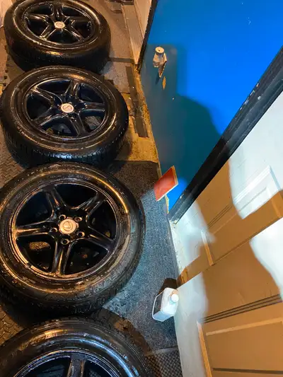 They are cleaned, aluminum rims, no warps no bends, tires are 205/65/16” with 35 offset/6.5”width, 6...