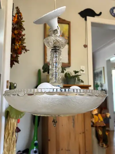 Antique hanging light fixture, View more
