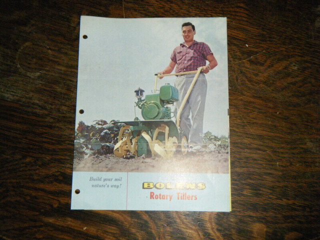 Bolens  2016, 2071, 2076  Mustang Tiller Sales Brochure 1957 in Other in Oakville / Halton Region