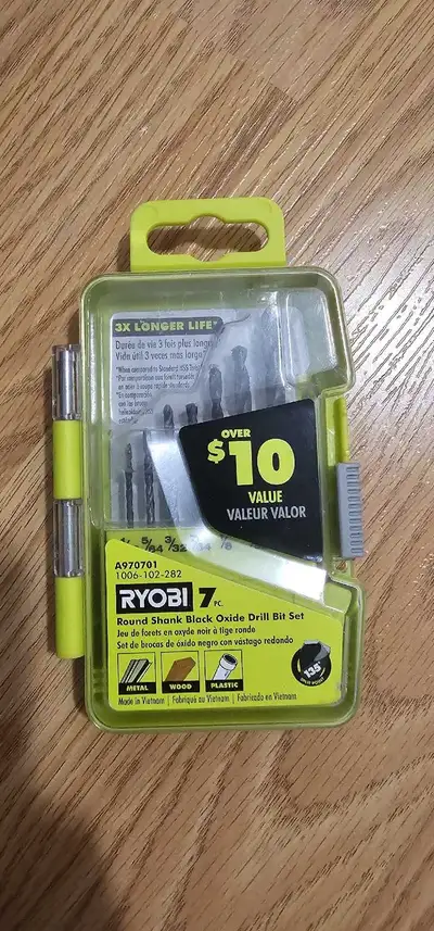 Ryobi Round Shank Black Oxide Drill Bit Set, View more