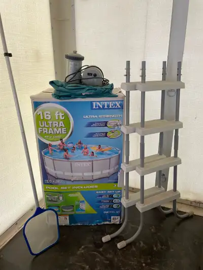 FREE - 16’ Intex Ultra Frame Above Ground Pool, View more