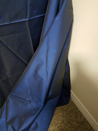 New Large Piece (4.7 meters) Navy Blue Taffeta with Stars