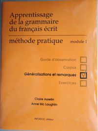 Apprentissage de la grammaire française méthode pratique module1