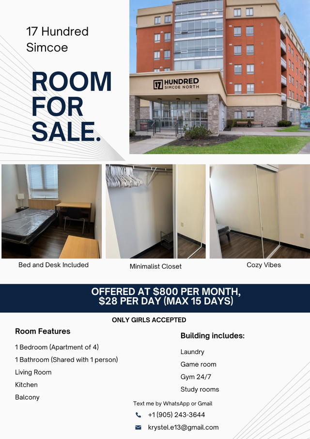 Room for rent - Oshawa in Room Rentals & Roommates in Oshawa / Durham Region - Image 2