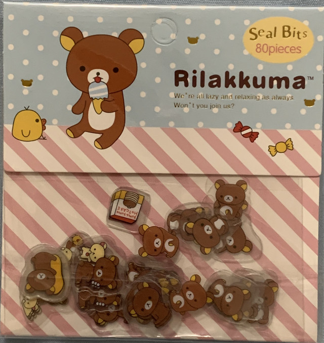 San-X Rilakkuma Sticker Packs Bear Kawaii Stickers Flakes in Toys & Games in City of Toronto - Image 2