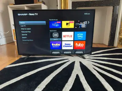 I have in great condition Sharp smart TV for sale. Comes with remote.