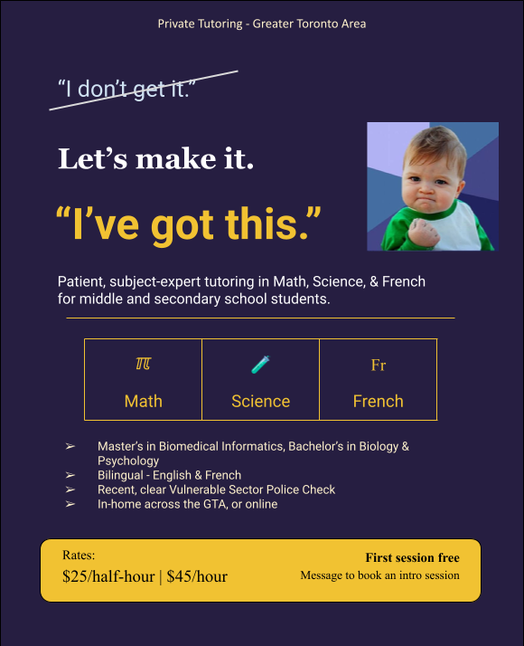 Struggling with Math, Science, or French?
