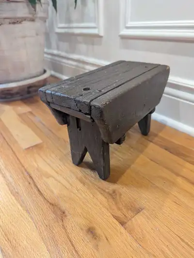 Primitive Wood Cricket Stool or foot bench, View more