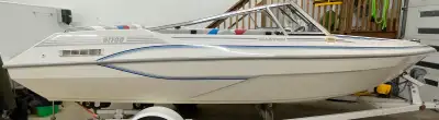 17’ 3.0L merc Bilge pump with float Great running clean boat $7,800 Call text 306-338-8226