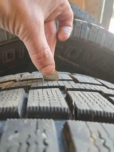 These are winter tires for a Ford F-150. They are in good condition and ready to be mounted. A perfe...