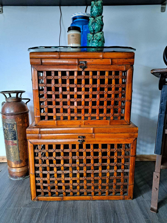 I have 2 very unique bamboo trunks. in Hutches & Display Cabinets in Trenton