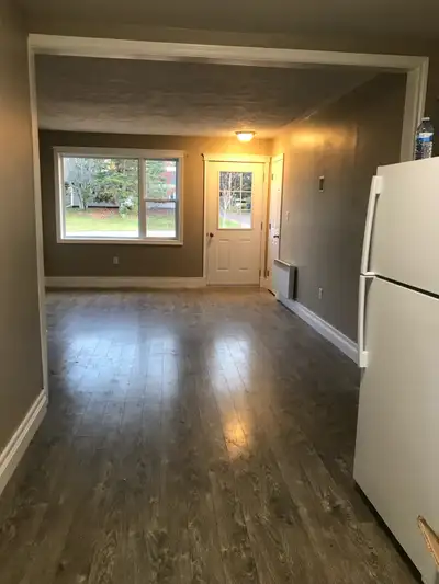 Available Aug 15th. Two bedroom duplex in Stratford. Includes dishwasher, washer/dryer, refrigerator...