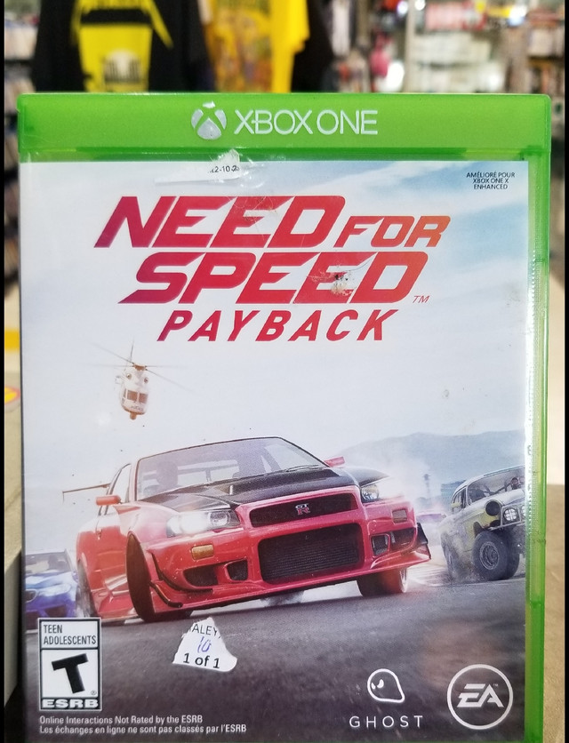 Need for Speed payback xbox one game in XBOX One in Oshawa / Durham Region