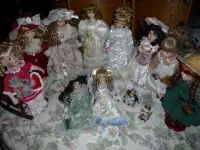 10 Genuine Porcelain Dolls : Clean,SmokeFree : As Shown