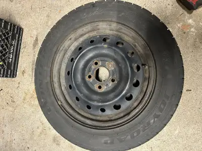 215 60 16 $220 rims and tires .. came off Nissan 2015 ….. can meet up 401 and Weston . Contact by ap...