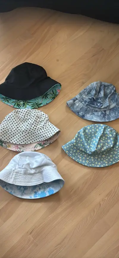 Bucket Hats $10 for all five , View more