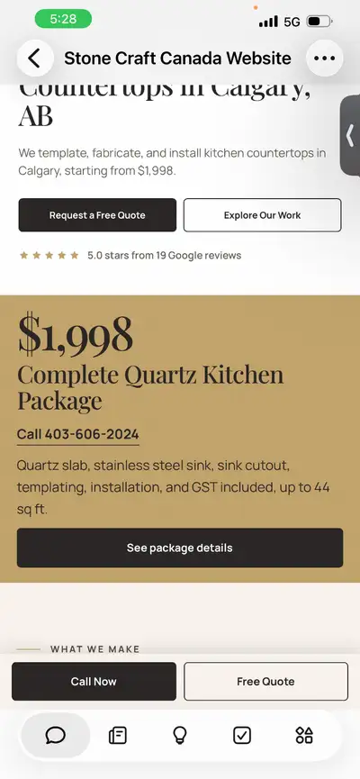 Quartz Kitchen Countertops | SE Calgary - Free Measure, View more