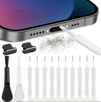 10pcs Mini Cleaning Brush Set for Electronics& Shower Heads - An, View more