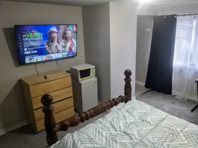 Large Single/Couple Suite - ensuite Jacuzzi , HOT TUB, 55" ULED 4K Android TV A PET FRIENDLY! ! 3000...