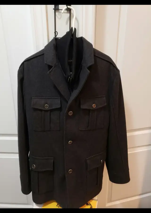 DANIER LEATHER MENS PEACOAT JACKET FOR SALE! $190 EACH O.B.O in Men's in Oshawa / Durham Region - Image 2