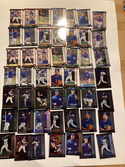 1999 Bowman Toronto Blue Jays 49 Card Team Set: 12 Base, 11 Base Gold & 1 Scout’s Choice Gold, 13 Ch...