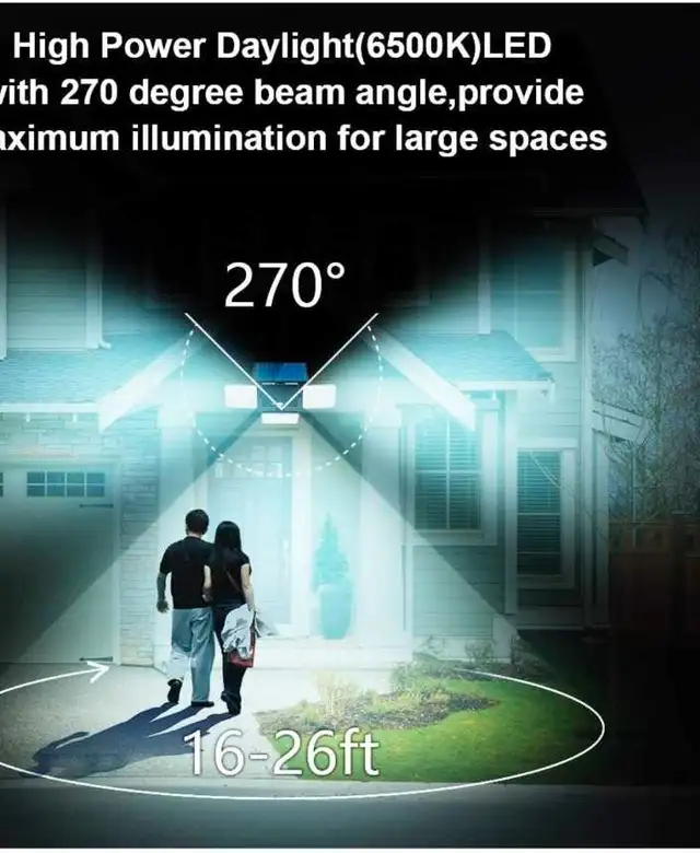 BNIB** Solar Lights Outdoor Motion Sensor Romote 90LED in Outdoor Lighting in Mississauga / Peel Region - Image 2